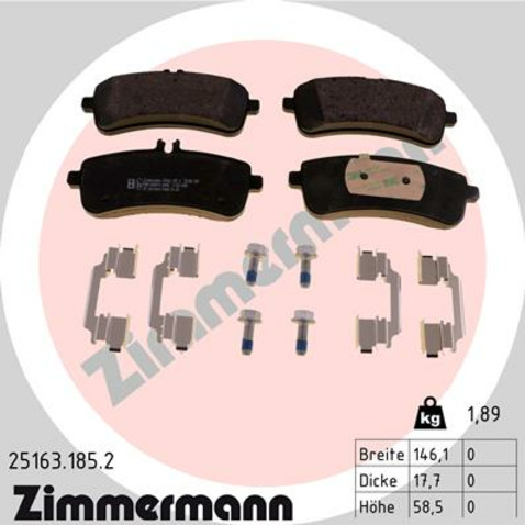 Klocki hamulcowe - komplet ZIMMERMANN 25163.185.2