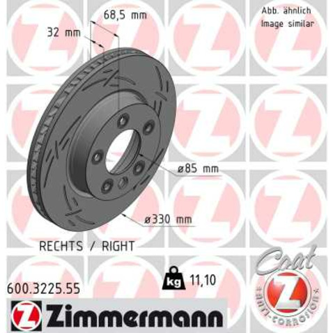 Tarcza hamulcowa ZIMMERMANN 600.3225.55