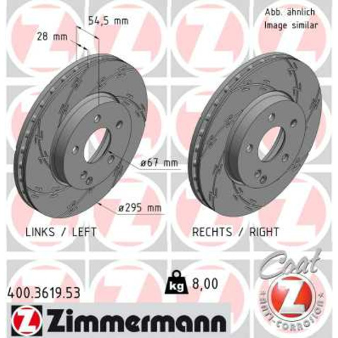 Tarcza hamulcowa ZIMMERMANN 400.3619.53