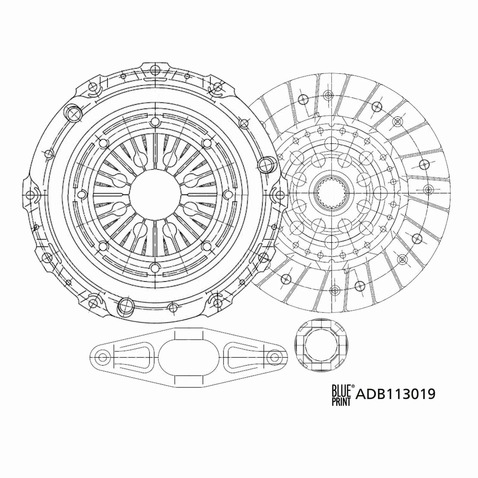 Sprzęgło - komplet BLUE PRINT ADB113019