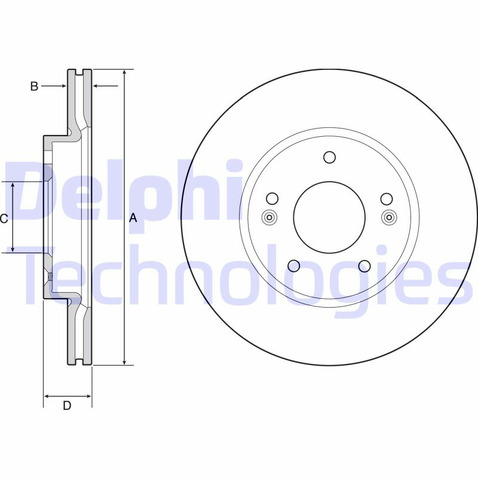 Tarcza hamulcowa DELPHI BG4955C