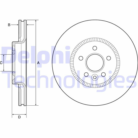 Tarcza hamulcowa DELPHI BG9184C