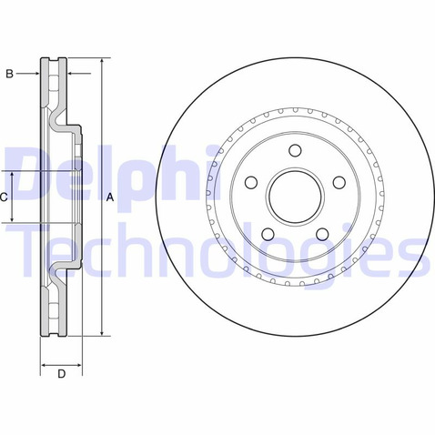 Tarcza hamulcowa DELPHI BG9213C