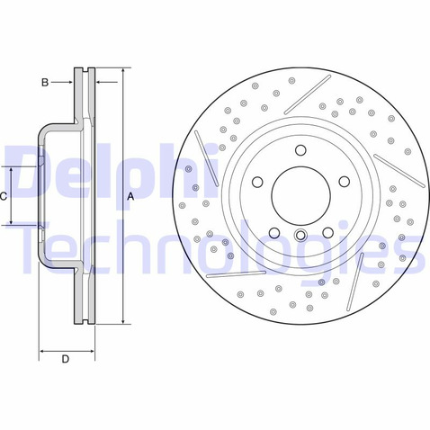 Tarcza hamulcowa DELPHI BG9235C