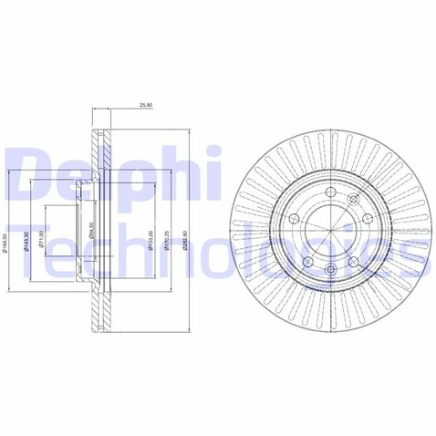Tarcza hamulcowa DELPHI BG3835C