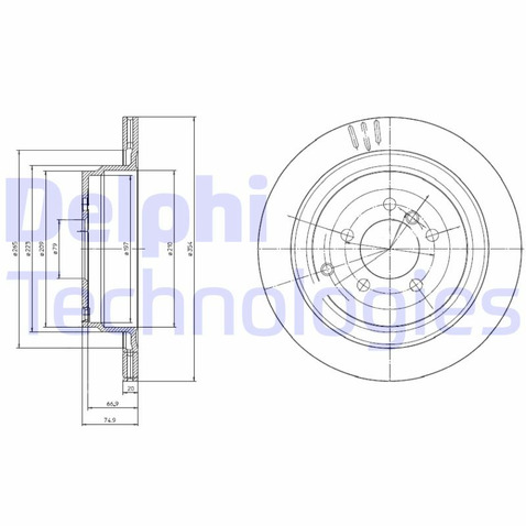 Tarcza hamulcowa DELPHI BG4021C