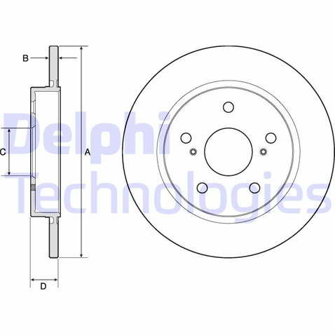 Tarcza hamulcowa DELPHI BG4183C