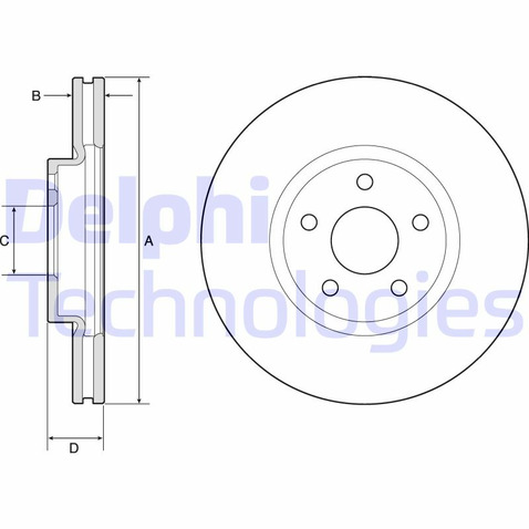 Tarcza hamulcowa DELPHI BG4803C