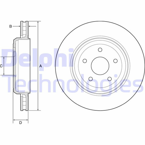 Tarcza hamulcowa DELPHI BG9214C