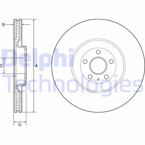 Tarcza hamulcowa DELPHI BG9233C