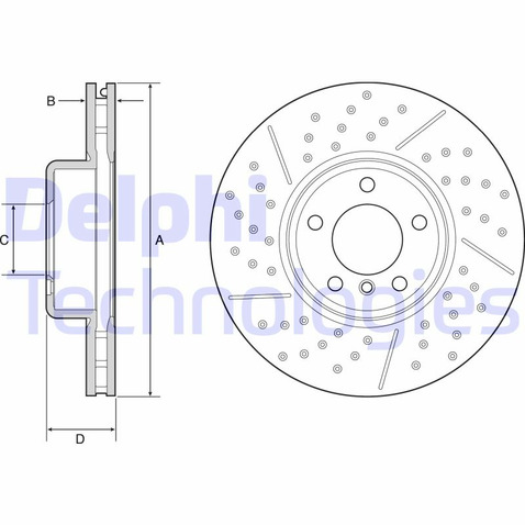 Tarcza hamulcowa DELPHI BG9234C