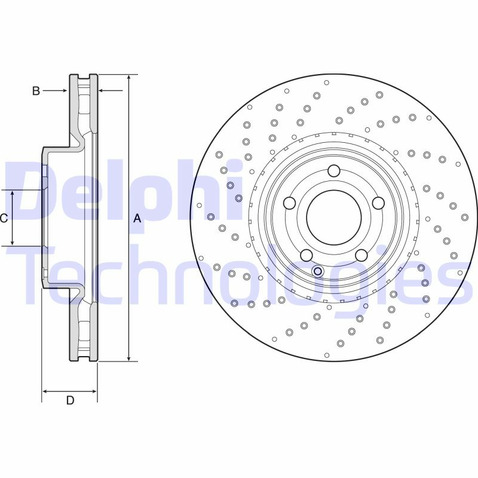 Tarcza hamulcowa DELPHI BG9216C