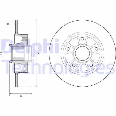 Tarcza hamulcowa DELPHI BG9230RSC