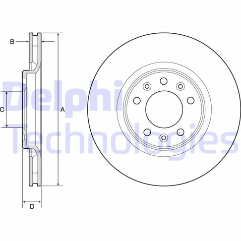 Tarcza hamulcowa DELPHI BG4806C