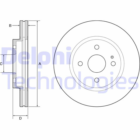 Tarcza hamulcowa DELPHI BG4942C