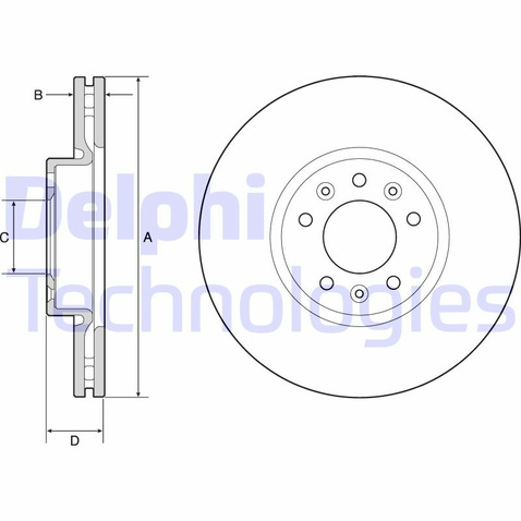 Tarcza hamulcowa DELPHI BG4805C