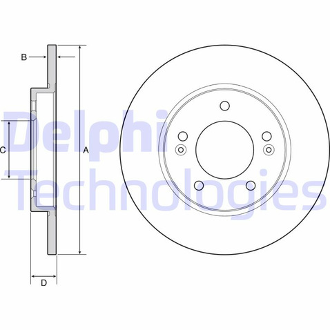 Tarcza hamulcowa DELPHI BG4949C