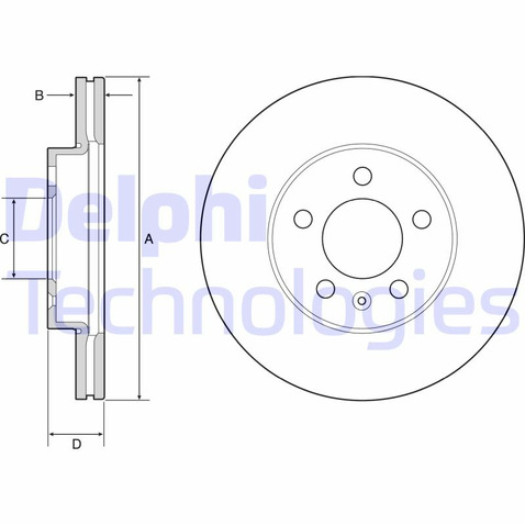 Tarcza hamulcowa DELPHI BG4963C