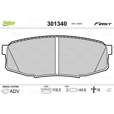Klocki hamulcowe - komplet VALEO 301340