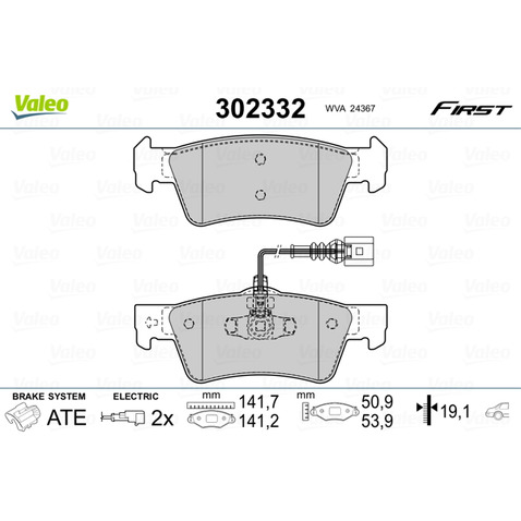 Klocki hamulcowe - komplet VALEO 302332