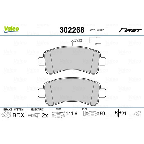 Klocki hamulcowe - komplet VALEO 302268