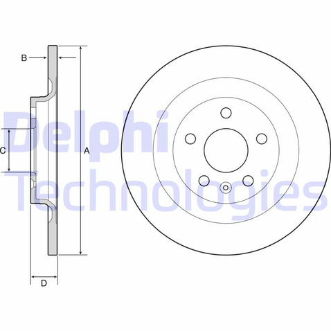 Tarcza hamulcowa DELPHI BG4966C
