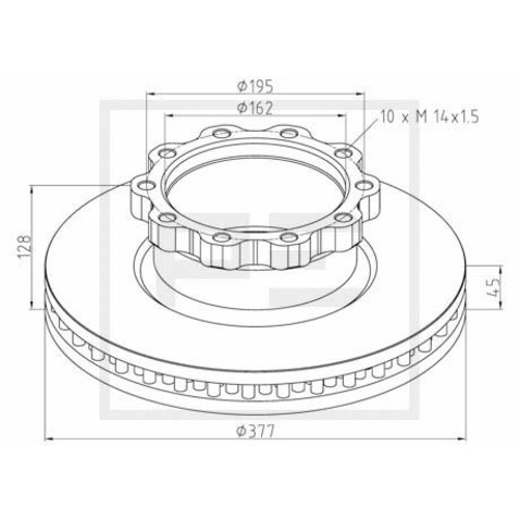 Tarcza hamulcowa PE AUTOMOTIVE 036.117-00A