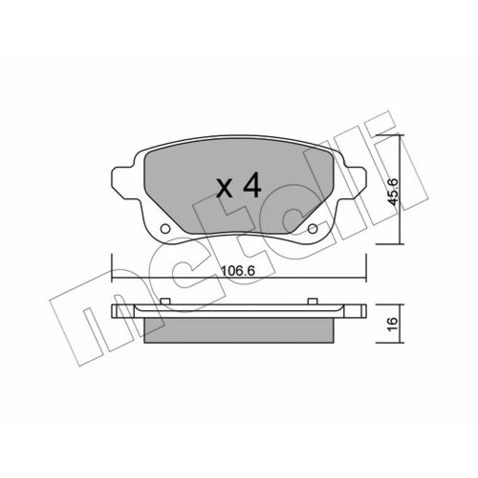 Klocki hamulcowe - komplet METELLI 22-1112-0