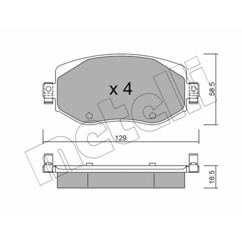 Klocki hamulcowe - komplet METELLI 22-1110-0