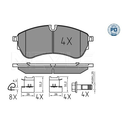 Klocki hamulcowe - komplet MEYLE 025 221 4721/PD