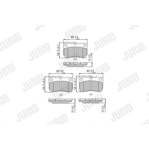 Klocki hamulcowe - komplet JURID 573393J