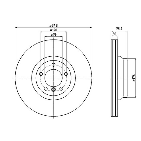 Tarcza hamulcowa HELLA PAGID 8DD 355 128-671