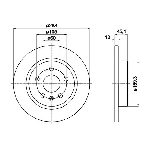 Tarcza hamulcowa HELLA PAGID 8DD 355 116-581