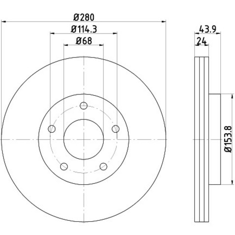 Tarcza hamulcowa HELLA PAGID 8DD 355 117-321