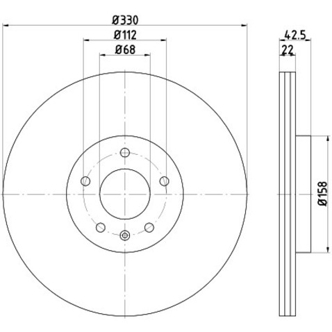 Tarcza hamulcowa HELLA PAGID 8DD 355 117-721