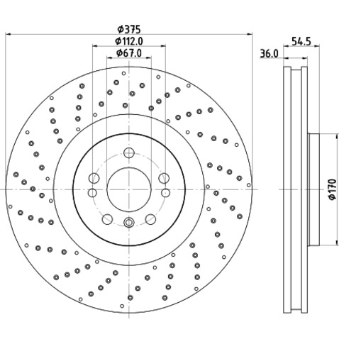Tarcza hamulcowa HELLA PAGID 8DD 355 125-041