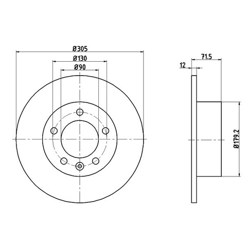Tarcza hamulcowa HELLA PAGID 8DD 355 129-201