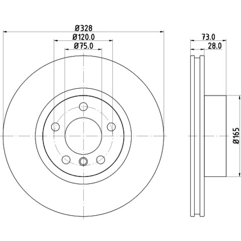 Tarcza hamulcowa HELLA PAGID 8DD 355 129-631