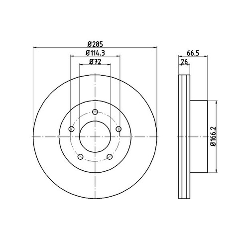 Tarcza hamulcowa HELLA PAGID 8DD 355 114-761