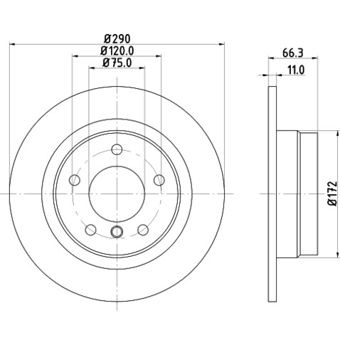 Tarcza hamulcowa HELLA PAGID 8DD 355 120-231