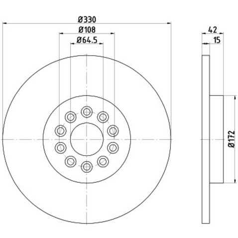 Tarcza hamulcowa HELLA PAGID 8DD 355 116-711
