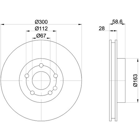 Tarcza hamulcowa HELLA PAGID 8DD 355 128-131