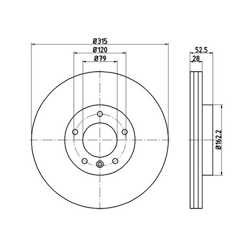 Tarcza hamulcowa HELLA PAGID 8DD 355 104-091