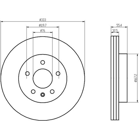 Tarcza hamulcowa HELLA PAGID 8DD 355 109-681