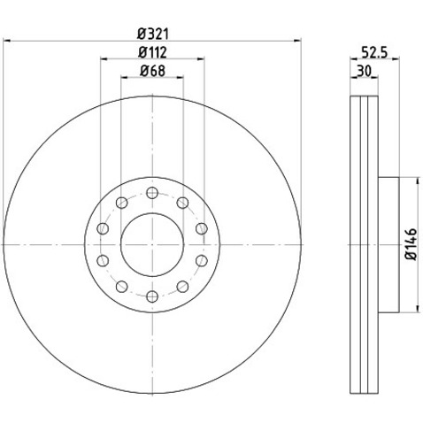 Tarcza hamulcowa HELLA PAGID 8DD 355 128-661