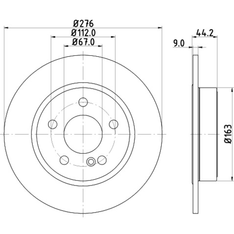 Tarcza hamulcowa HELLA PAGID 8DD 355 119-431