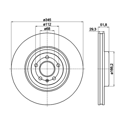 Tarcza hamulcowa HELLA PAGID 8DD 355 128-731