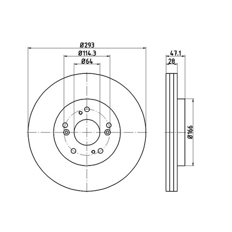 Tarcza hamulcowa HELLA PAGID 8DD 355 129-061