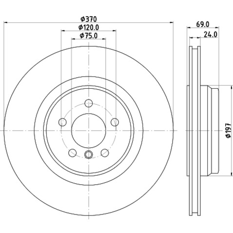 Tarcza hamulcowa HELLA PAGID 8DD 355 125-091