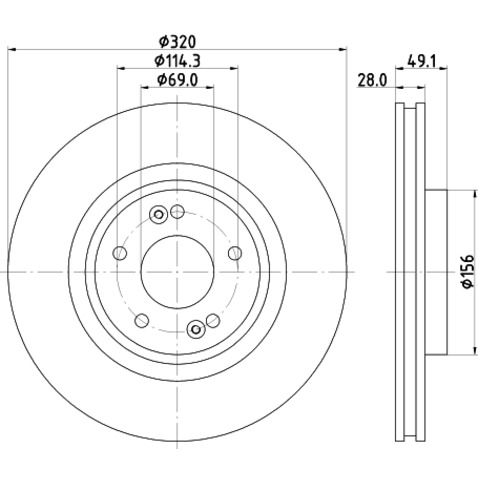 Tarcza hamulcowa HELLA PAGID 8DD 355 125-121